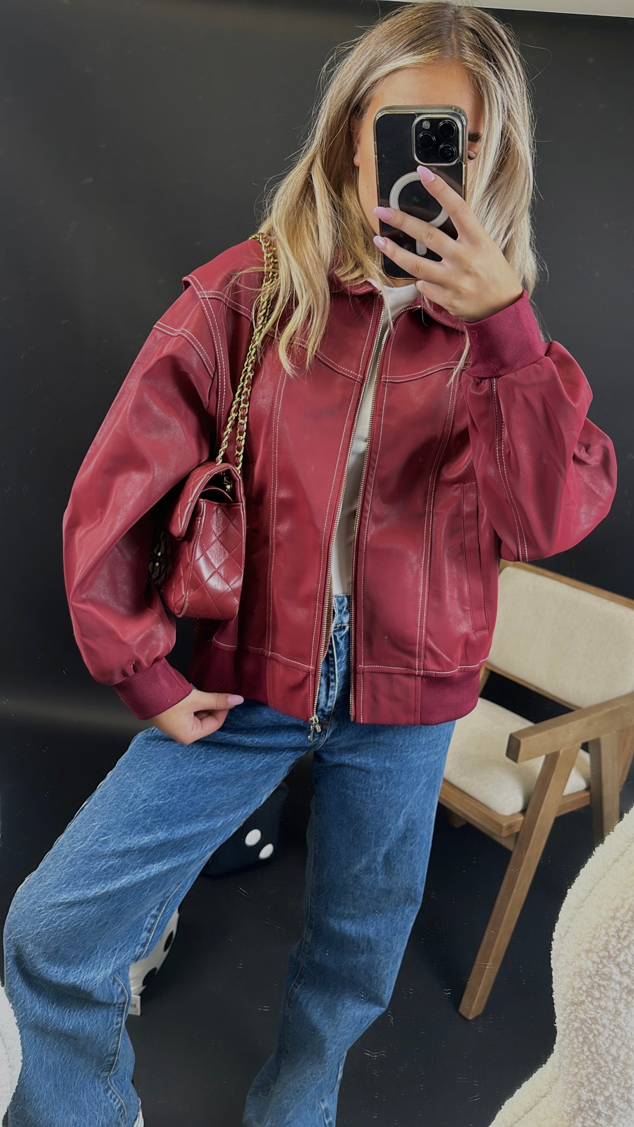 RED LEATHER JACKET